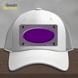 Purple White Small Chevron Oval Oil Rubbed Novelty License Plate Hat Mesh / White