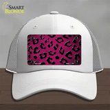 Pink Black Cheetah Oil Rubbed Novelty License Plate Hat Mesh / White