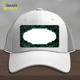 Green Black Cheetah Scallop Oil Rubbed Novelty License Plate Hat Mesh / White