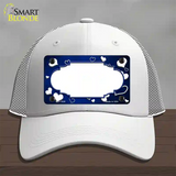 Blue White Love Scallop Oil Rubbed Novelty License Plate Hat Mesh / White