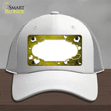 Yellow White Love Scallop Oil Rubbed Novelty License Plate Hat Mesh / White