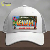 Leilani Hawaii State Novelty License Plate Hat Mesh / White