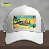 Hang Loose Hawaii Pineapple Novelty License Plate Hat Mesh / White