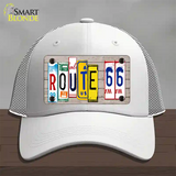 Route 66 License Plate Art Wood Novelty License Plate Hat Mesh / White