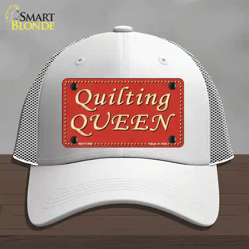 Quilting Queen Novelty License Plate Hat Mesh / White