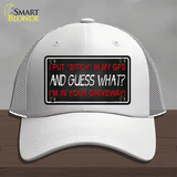 Bitch In My GPS Novelty License Plate Hat Mesh / White