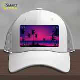 Sunset Pink Novelty License Plate Hat Mesh / White