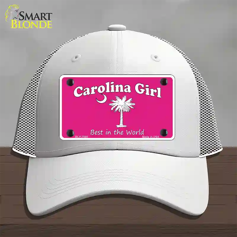 Carolina Girl Pink Novelty License Plate Hat Mesh / White