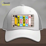 XOXO License Plate Art Novelty License Plate Hat Mesh / White