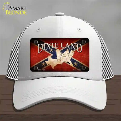 Dixie Land Novelty License Plate Hat Mesh / White