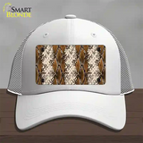 Snake Print Novelty License Plate Hat Mesh / White