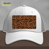 Tiger Print Novelty License Plate Hat Mesh / White