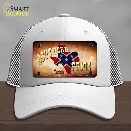 Southern Pride Texas Novelty License Plate Hat Mesh / White