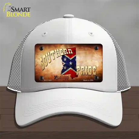 Southern Pride Mississippi Novelty License Plate Hat Mesh / White