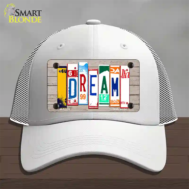 Dream Wood License Plate Art Novelty License Plate Hat Mesh / White