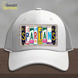 Spartans Wood License Plate Art Novelty License Plate Hat Mesh / White