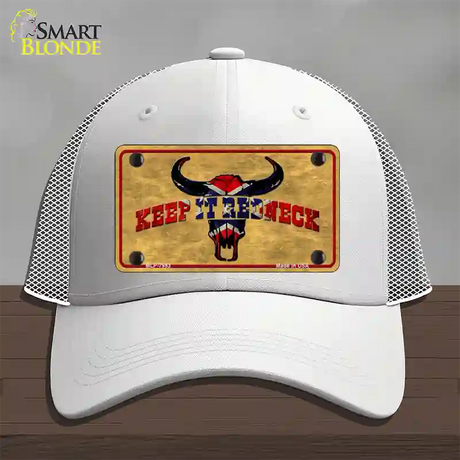 Keep It Redneck Novelty License Plate Hat Mesh / White