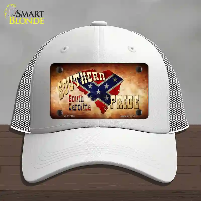 Southern Pride South Carolina Novelty License Plate Hat Mesh / White