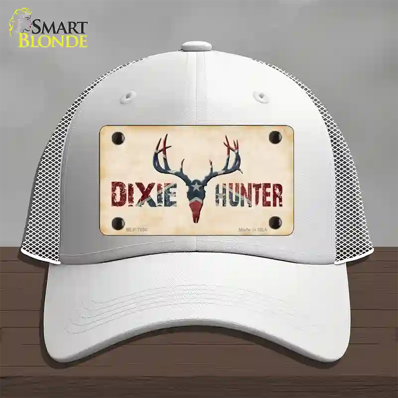 Dixie Hunter Novelty License Plate Hat Mesh / White