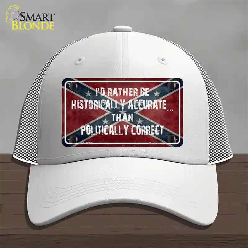 Historically Accurate Novelty License Plate Hat Mesh / White