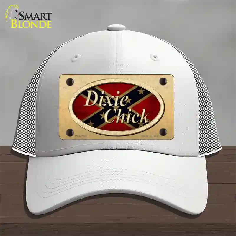 Dixie Chick Confederate Novelty License Plate Hat Mesh / White