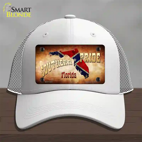 Southern Pride Florida Novelty License Plate Hat Mesh / White