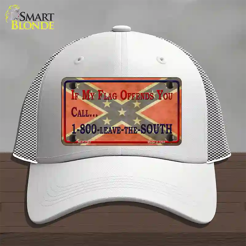 Leave The South Novelty License Plate Hat Mesh / White