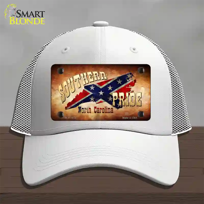 Southern Pride North Carolina Novelty License Plate Hat Mesh / White