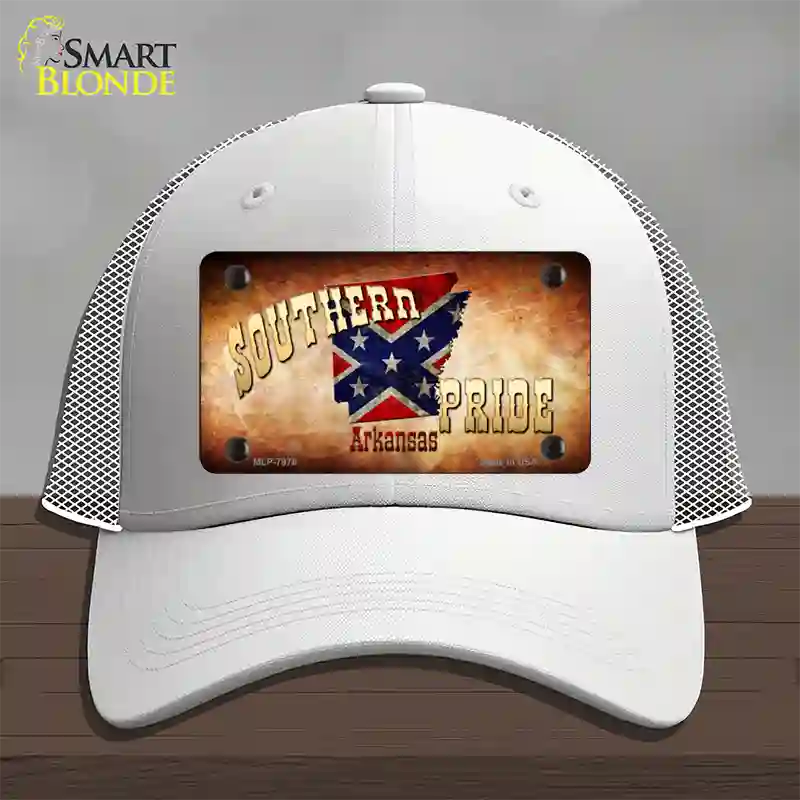 Southern Pride Arkansas Novelty License Plate Hat Mesh / White