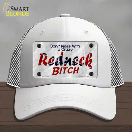 Dont Mess With Crazy Novelty License Plate Hat Mesh / White