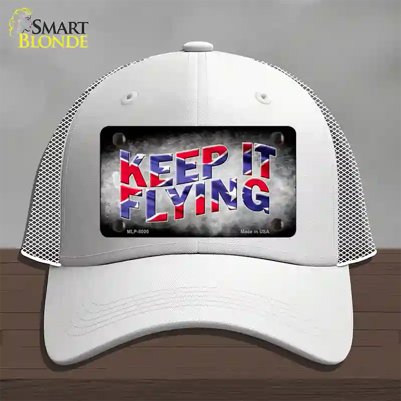 Keep It Flying Novelty License Plate Hat Mesh / White