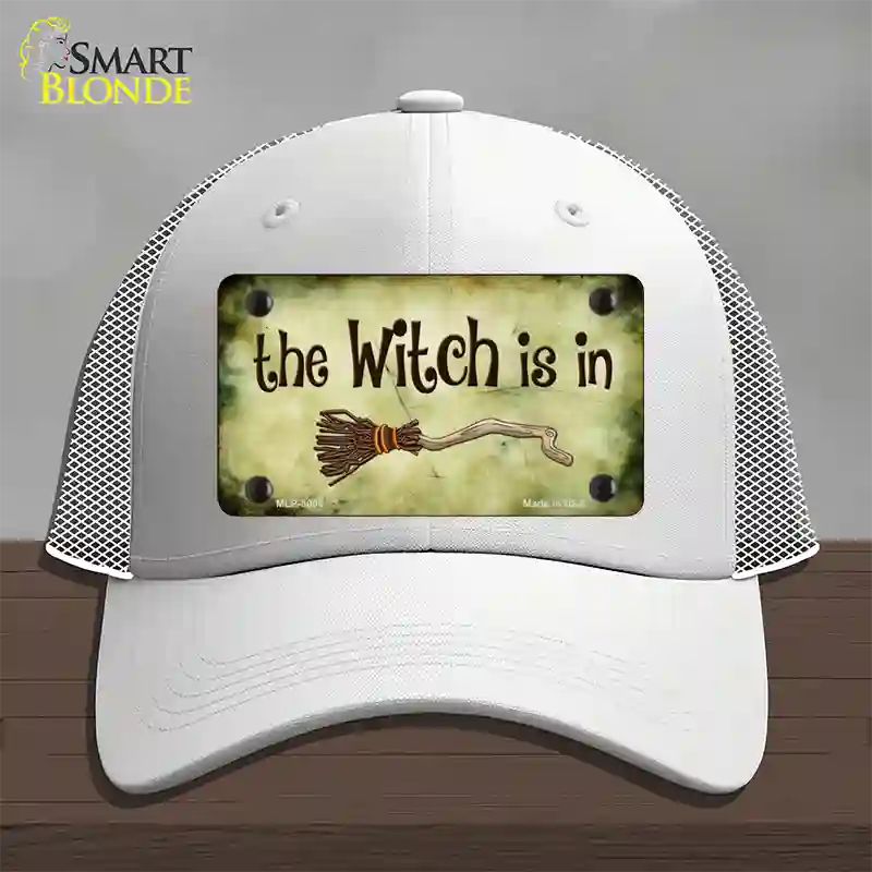 The Witch Is In Novelty License Plate Hat Mesh / White