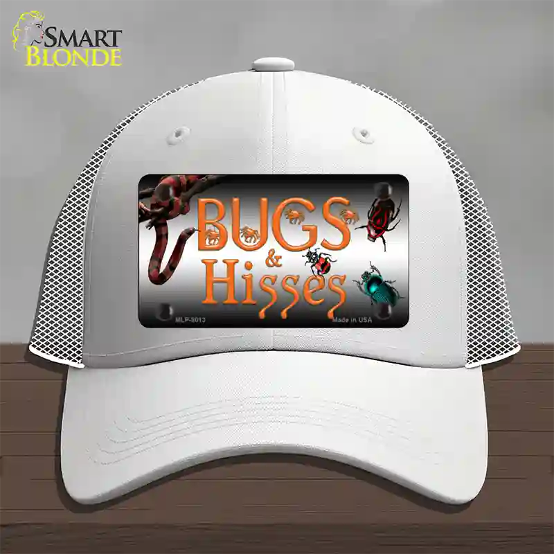 Bugs & Hisses Novelty License Plate Hat Mesh / White