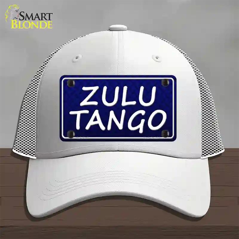 Zulu Tango Novelty License Plate Hat Mesh / White