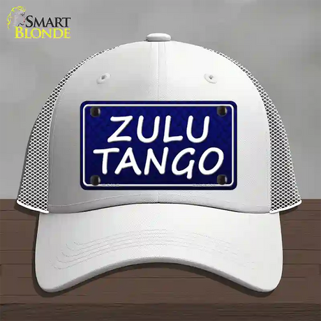 Zulu Tango Novelty License Plate Hat Mesh / White