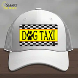 Dog Taxi Novelty License Plate Hat Mesh / White