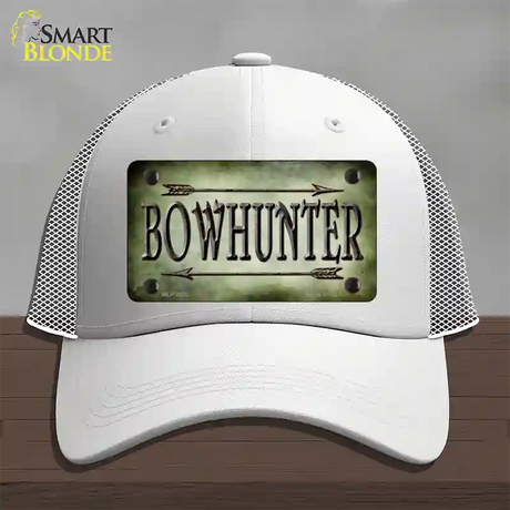 Bowhunter Novelty License Plate Hat Mesh / White