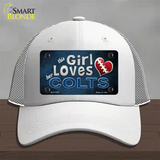 This Girl Loves Her Colts Novelty License Plate Hat Mesh / White