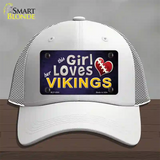 This Girl Loves Her Vikings Novelty License Plate Hat Mesh / White