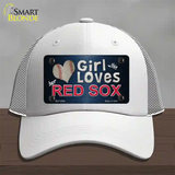 This Girl Loves Her Red Sox Novelty License Plate Hat Mesh / White