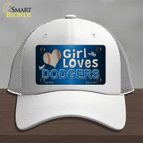 This Girl Loves Her Dodgers Novelty License Plate Hat Mesh / White