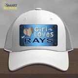 This Girl Loves Her Rays Novelty License Plate Hat Mesh / White