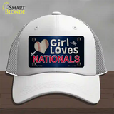 This Girl Loves Her Nationals Novelty License Plate Hat Mesh / White