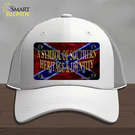 Symbol Of Southern Heritage Novelty License Plate Hat Mesh / White