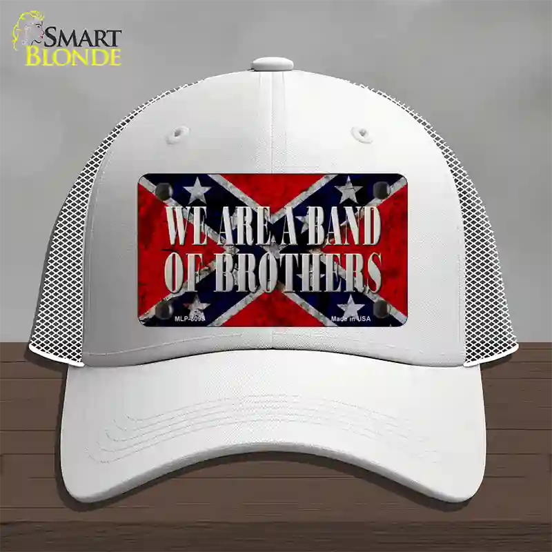 Band Of Brothers Novelty License Plate Hat Mesh / White