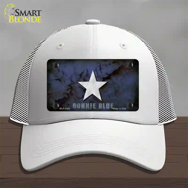 Bonnie Blue Star Novelty License Plate Hat Mesh / White