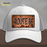 Route 66 Rusty Novelty License Plate Hat Mesh / White