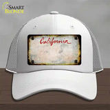 California Rusty Blank Novelty License Plate Hat Mesh / White