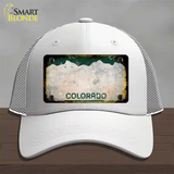 Colorado Rusty Blank Novelty License Plate Hat Mesh / White