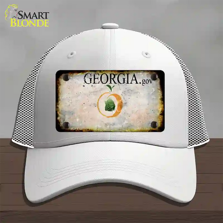 Georgia Rusty Blank Novelty License Plate Hat Mesh / White